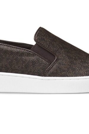 Womens MICHAEL Michael Kors Keaton Slip On Sneaker Brown Coated Textile