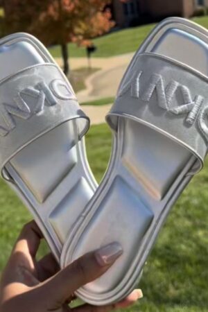 DKNY Badin Logo Slide Sandal