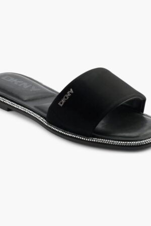 DKNY Women's Bavant Studded Flat Slide Sandal