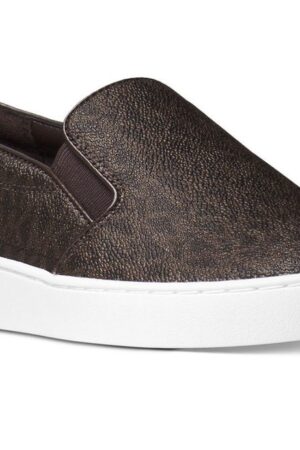 Womens MICHAEL Michael Kors Keaton Slip On Sneaker Brown Coated Textile
