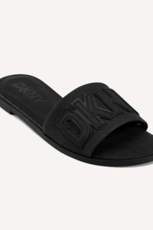 DKNY Women's Willow Logo Flat Slide Sandal