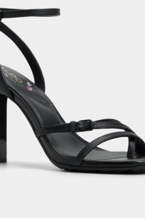 Aldo Conney strappy heeled sandal in black.