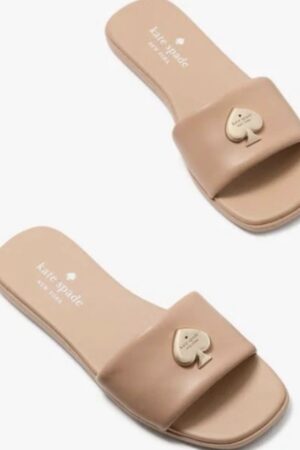 KATE SPADE NEW YORK KENDALL SLIDE SANDAL (LIGHT FAWN)