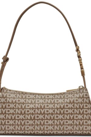DKNY Avril shoulder bag in the chino/chocolate color.