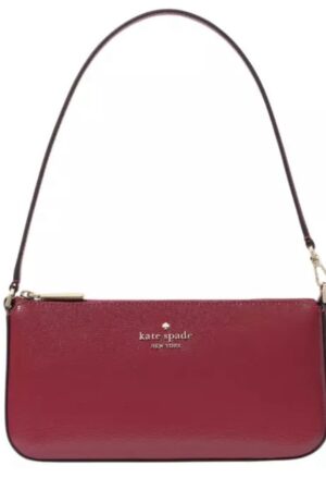 Kate Spade Gemini convertible wristlet in red jam textured patent leather.