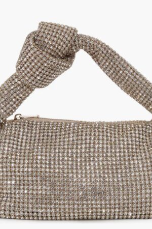 BERNESS Knotted Handle Rhinestone Bag
