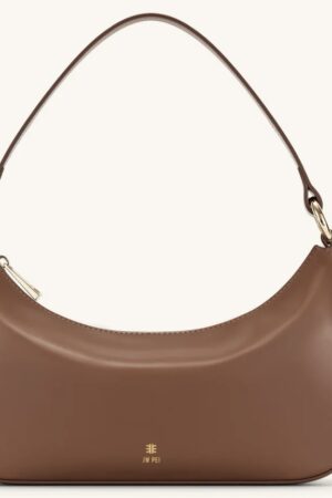 JW PEI Lily shoulder bag in brown vegan leather.