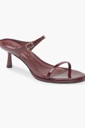 Marc Fisher LTD Alonde strappy heels in deep red patent leather