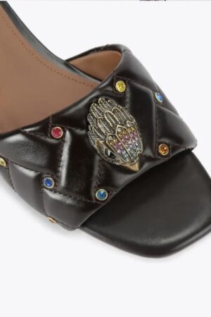 KURT GEIGER LONDON KENSINGTON FLAT SANDAL (Dark Brown)