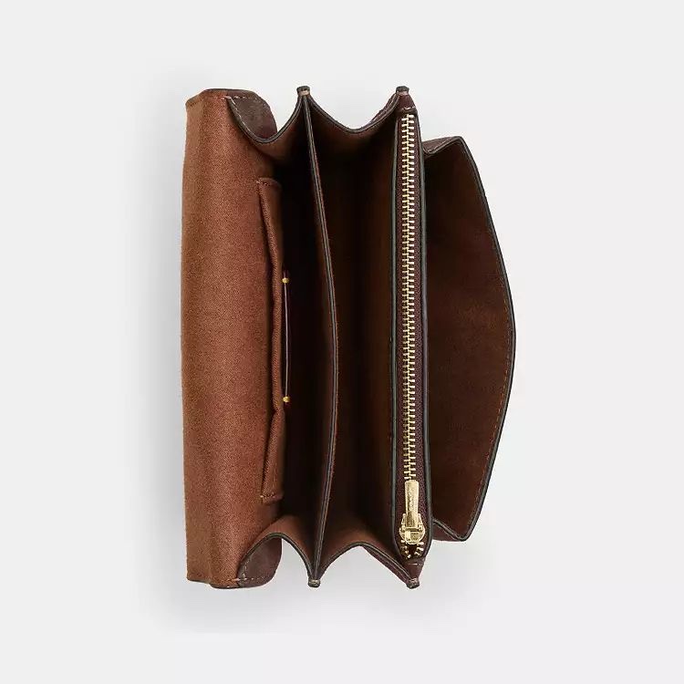 COACH Mini Klare Crossbody Bag in Crocodile-Embossed Suede and Leather - Image 6