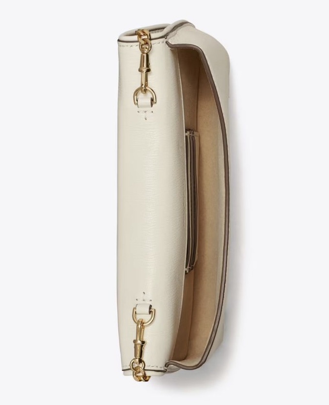 Tory Burch Women's Reva Leather Clutch in new ivory - Image 4