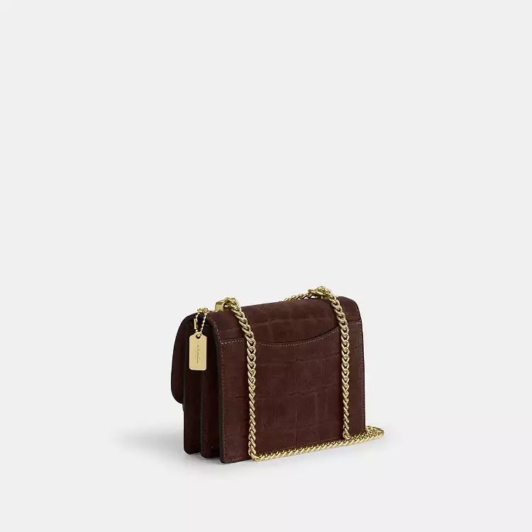 COACH Mini Klare Crossbody Bag in Crocodile-Embossed Suede and Leather - Image 2