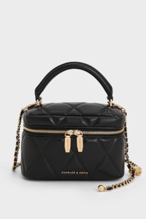 CHARLES & KEITH Arwen Quilted Top Handle Vanity Bag