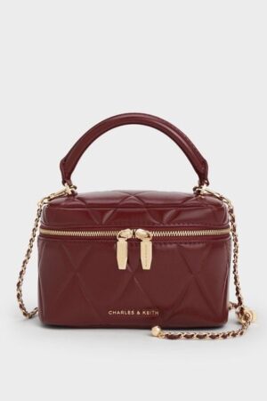Charles & Keith
Women's Arwen Quilted Vanity Bag- Burgundy