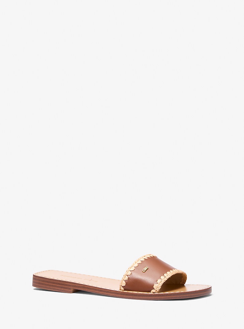 Michael Kors Drea Leather Slide Sandal - Image 3