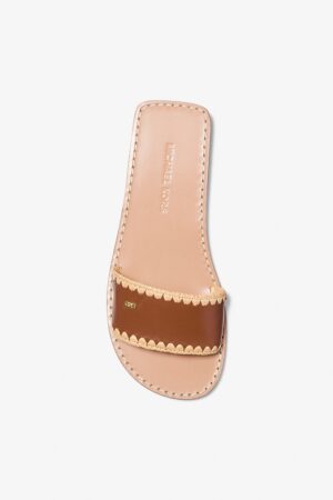 Michael Kors Drea Leather Slide Sandal