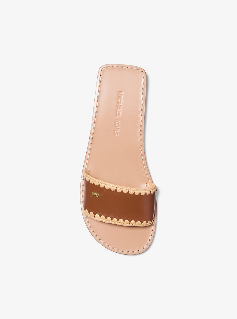 Michael Kors Drea Leather Slide Sandal