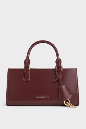CHARLES & KEITH Kerry Top Handle Bag - Mulberry Plum