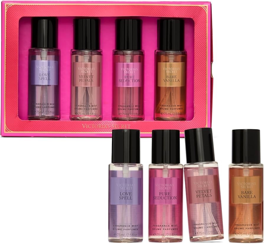 Victoria's Secret Fragrance Mist Collection 4 Piece Mini Mist Gift Set