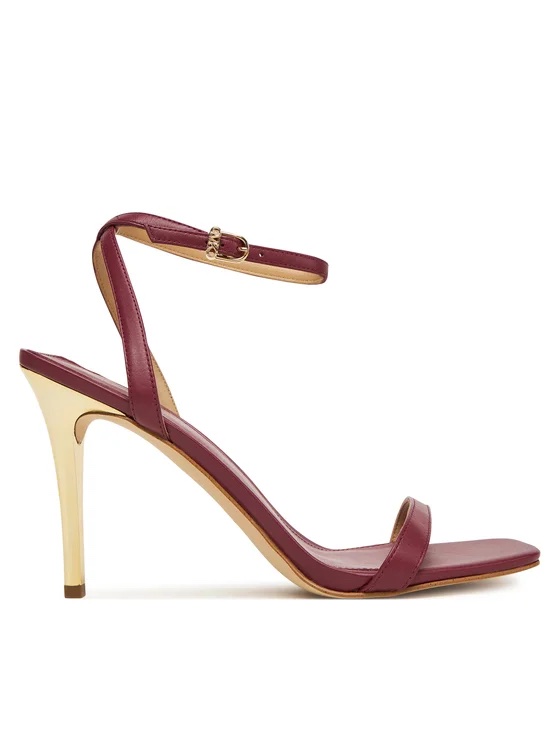 Michael Kors Liana leather strappy sandals in crimson. - Image 3