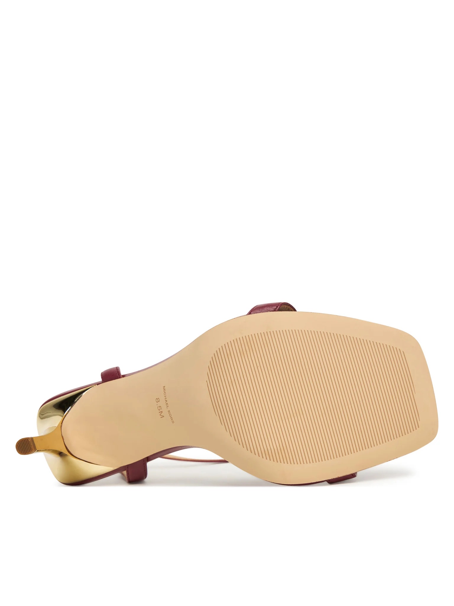 Michael Kors Liana leather strappy sandals in crimson. - Image 6