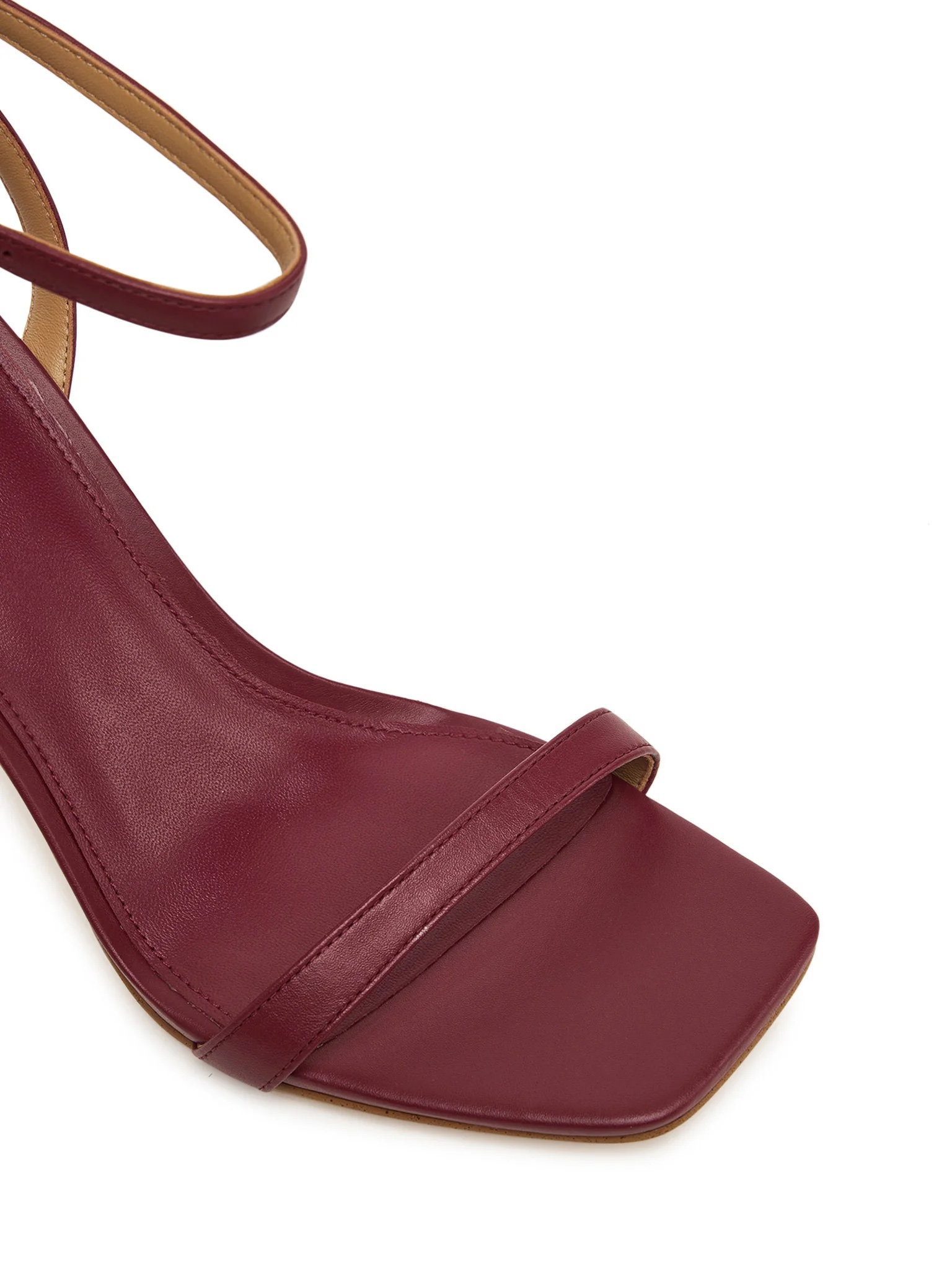 Michael Kors Liana leather strappy sandals in crimson. - Image 5