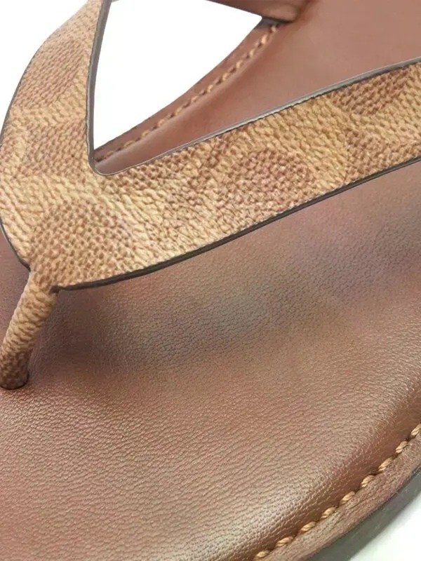 Coach Women's Brianna Flip Flop Sandals in brown signature canvas - Image 4